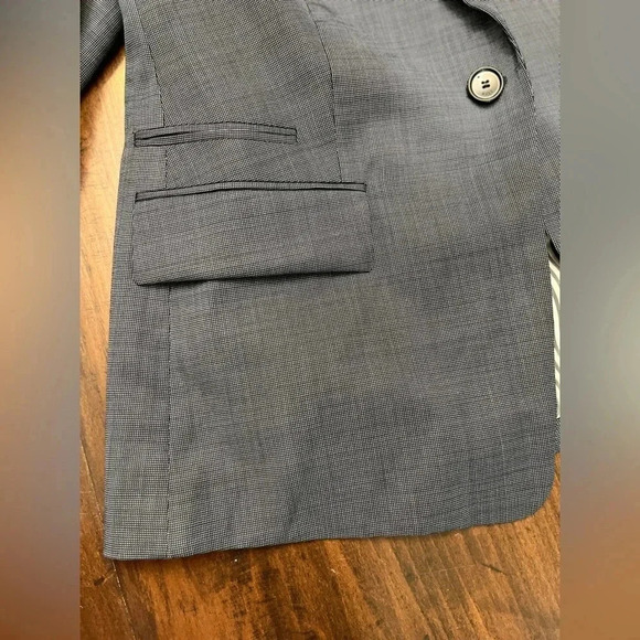 Hugo Boss Jaseia Virgin Wool Blazer Size 12 Navy Single Breasted Business NWT - Picture 13 of 16